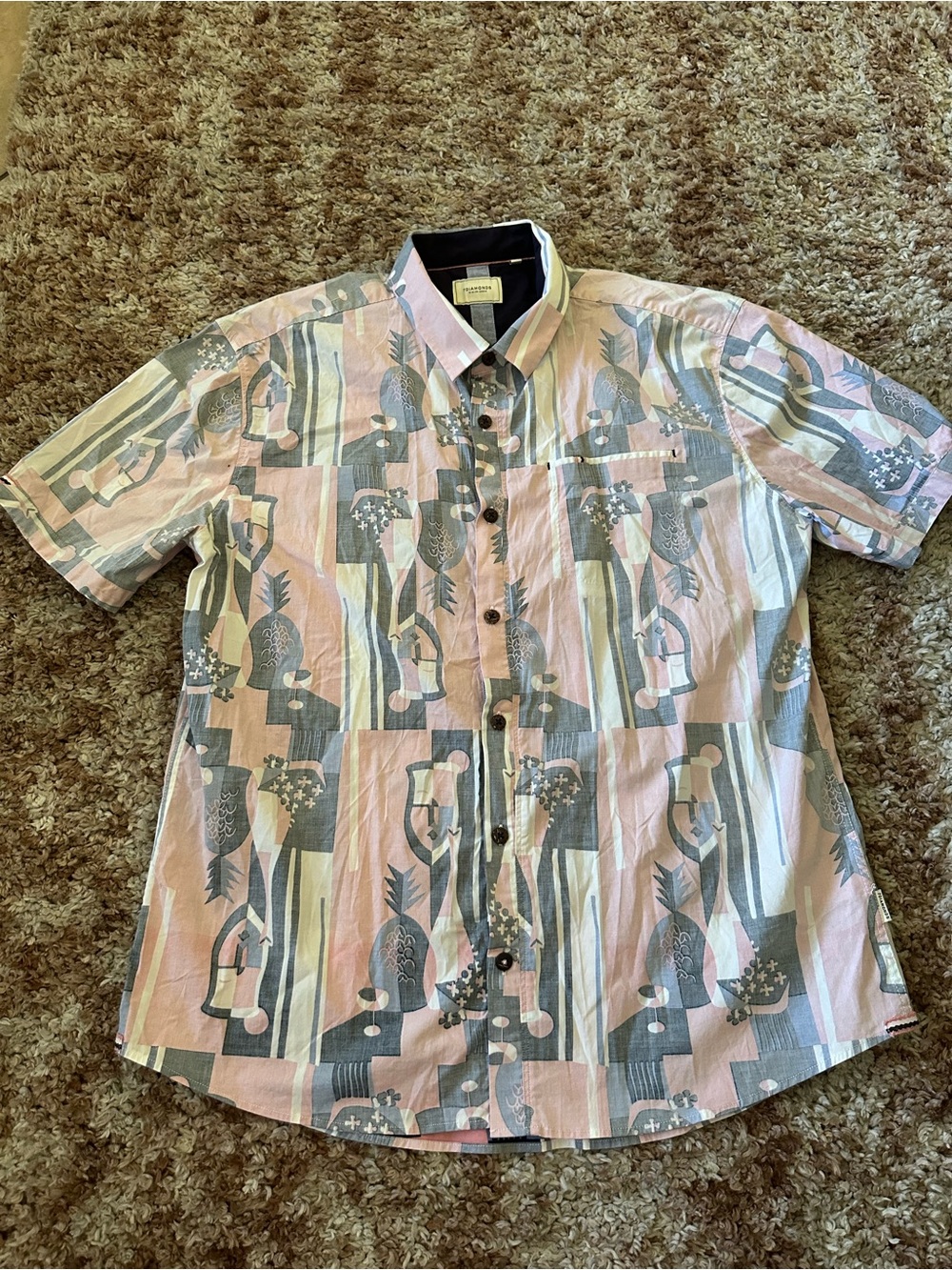 Men's Short-Sleeve Printed Casual Shirt